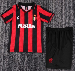 1993 94 AC Milan home kids kit